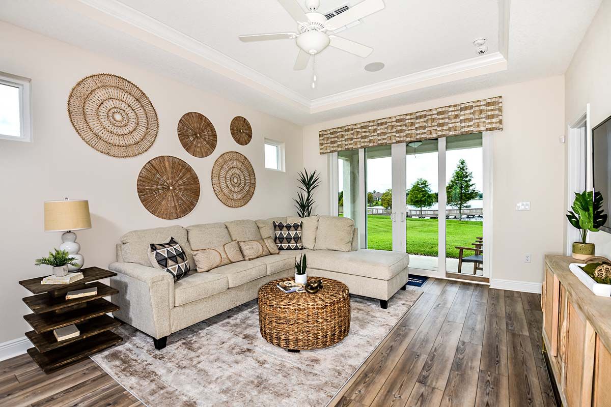 Cypress model new homes for sale at The Sanctuary at Babcock Ranch by William Ryan Homes Fort Myers Family Room
