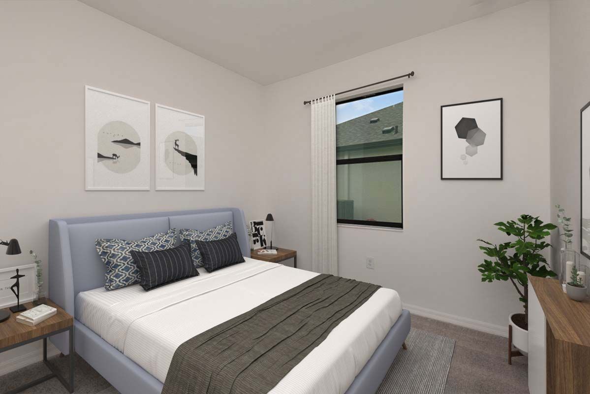 Juno new construction home plan bedroom 2 by William Ryan Homes Tampa