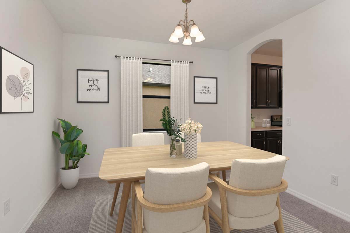 Juno new construction home plan dining room by William Ryan Homes Tampa