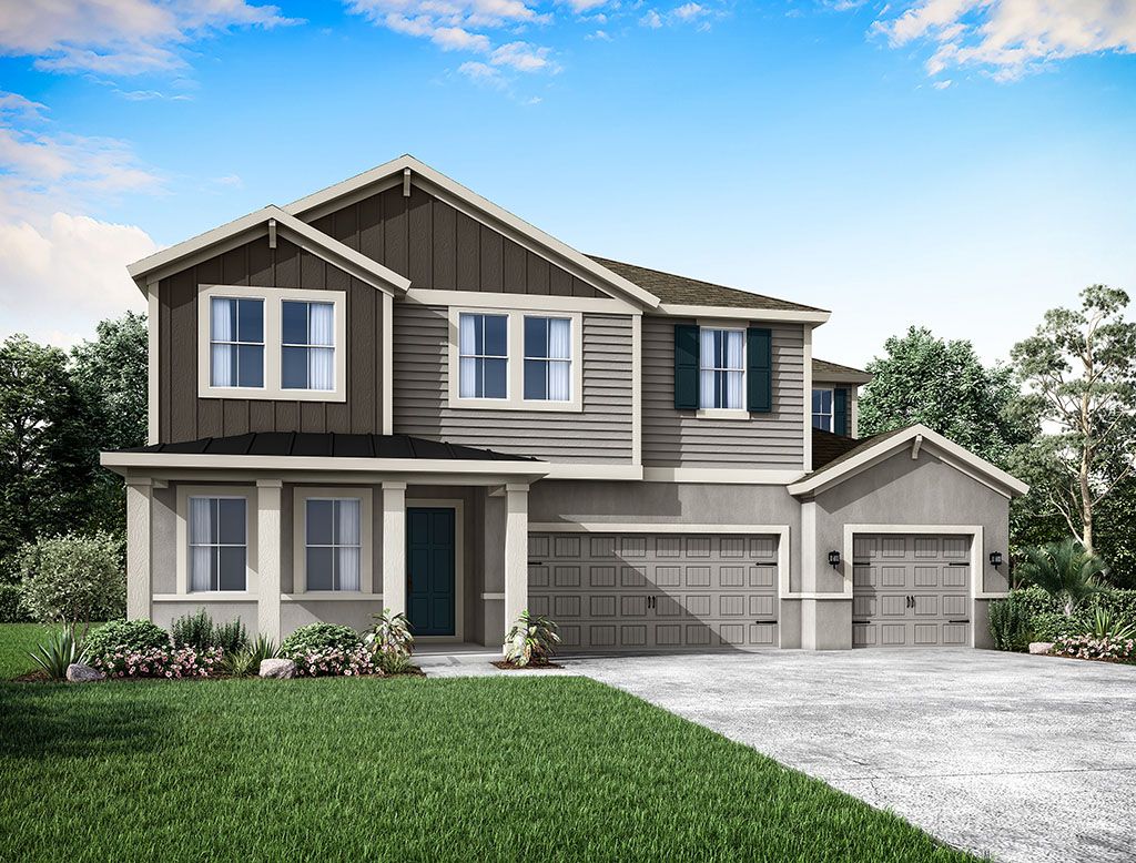 The sawgrass farmhouse elevation by William Ryan Homes