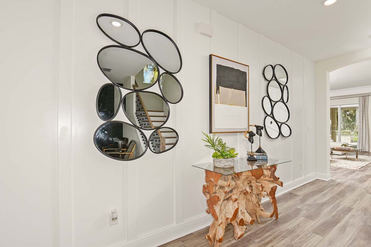 Sandalwood new home plan entry hall at Tea Olive Terrace by William Ryan Homes Tampa