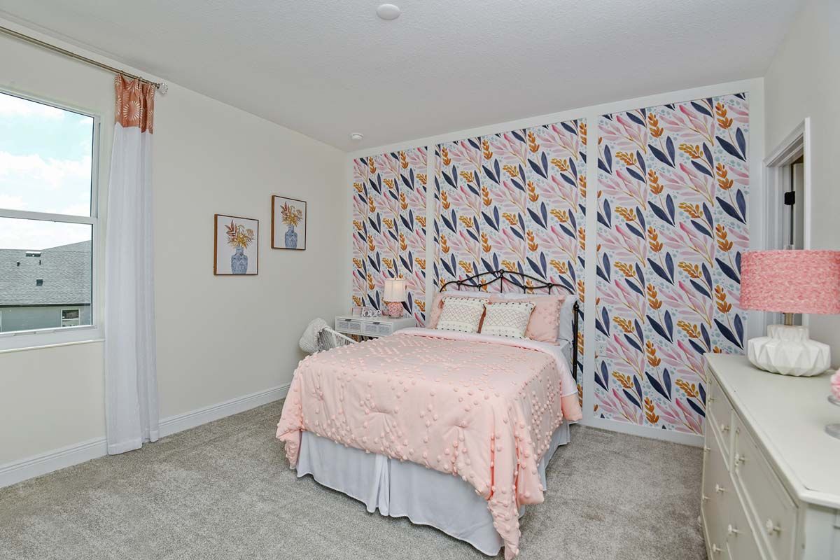 Sandalwood new home plan second floor bedroom 3 at Tea Olive Terrace by William Ryan Homes Tampa