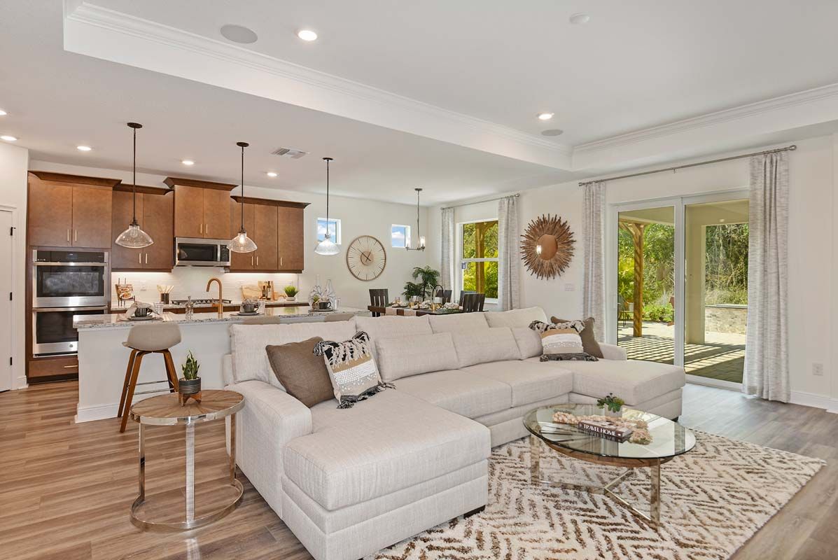 Sandalwood new home plan great room at Tea Olive Terrace by William Ryan Homes Tampa