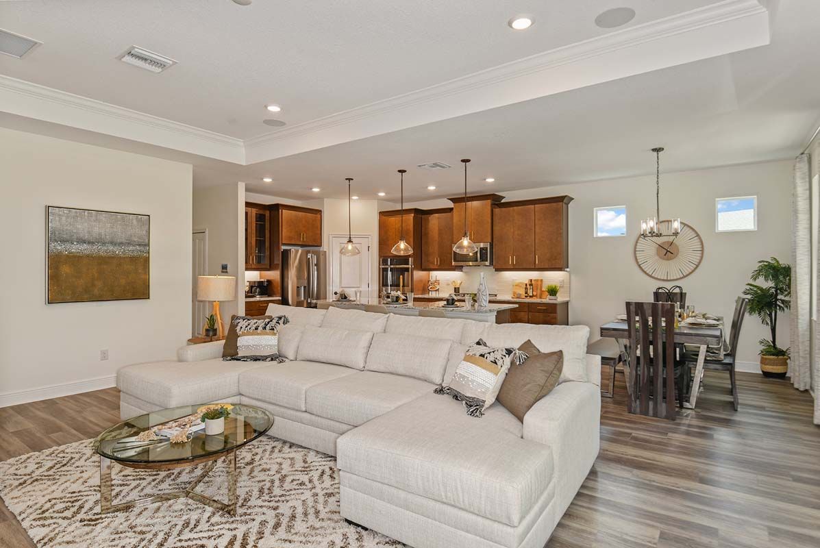Sandalwood new home plan great room at Tea Olive Terrace by William Ryan Homes Tampa