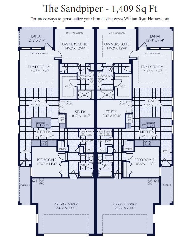 Sandpiper new home plan at Fairway Pointe by William Ryan Homes Tampa