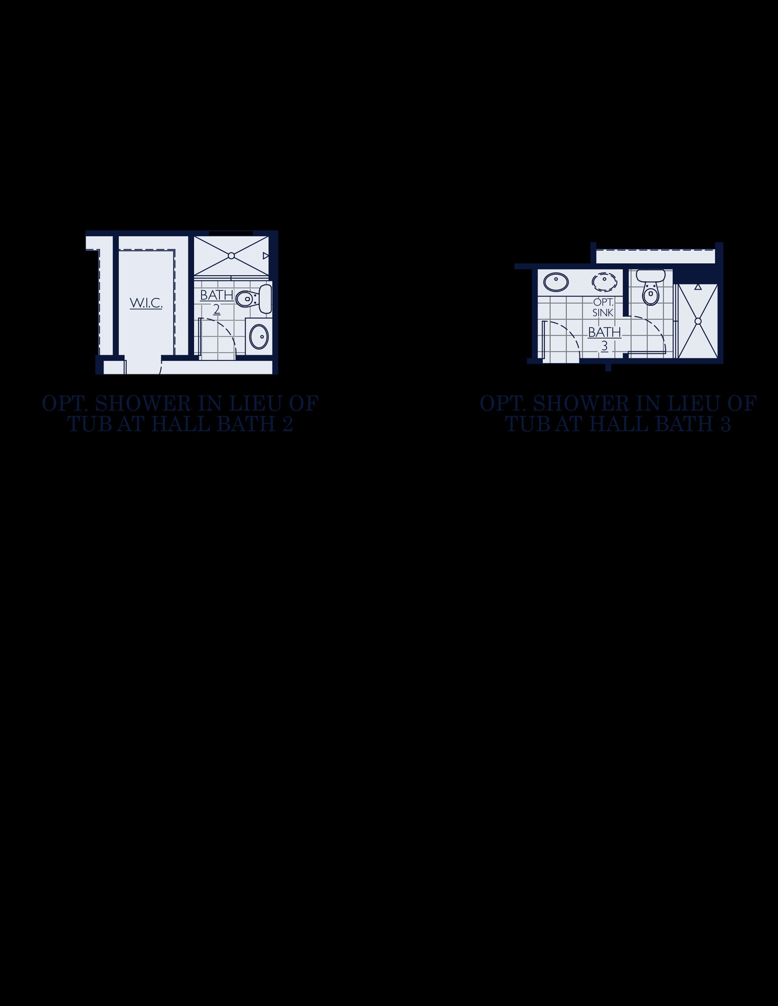 Sawgrass new construction home plan bathroom options by William Ryan Homes Tampa