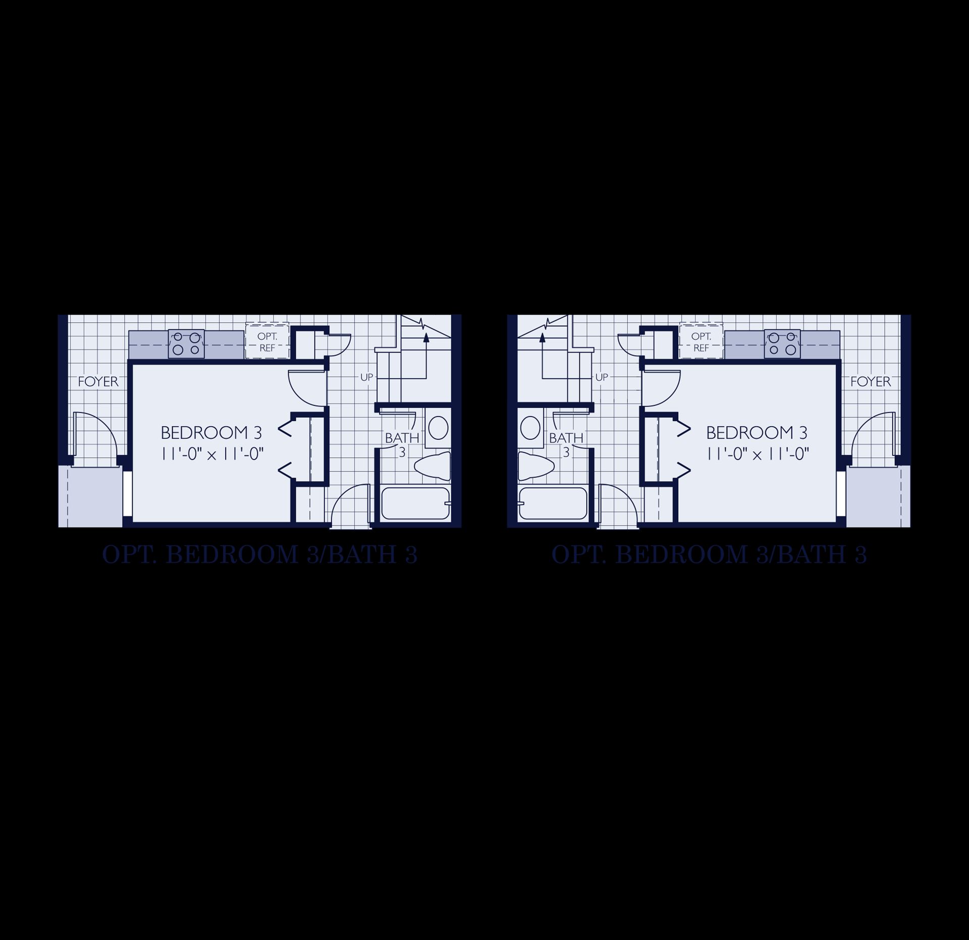 Jewel new construction paired villa optional bedroom 3 in Sun City Center at Fairway Pointe by William Ryan Homes Tampa