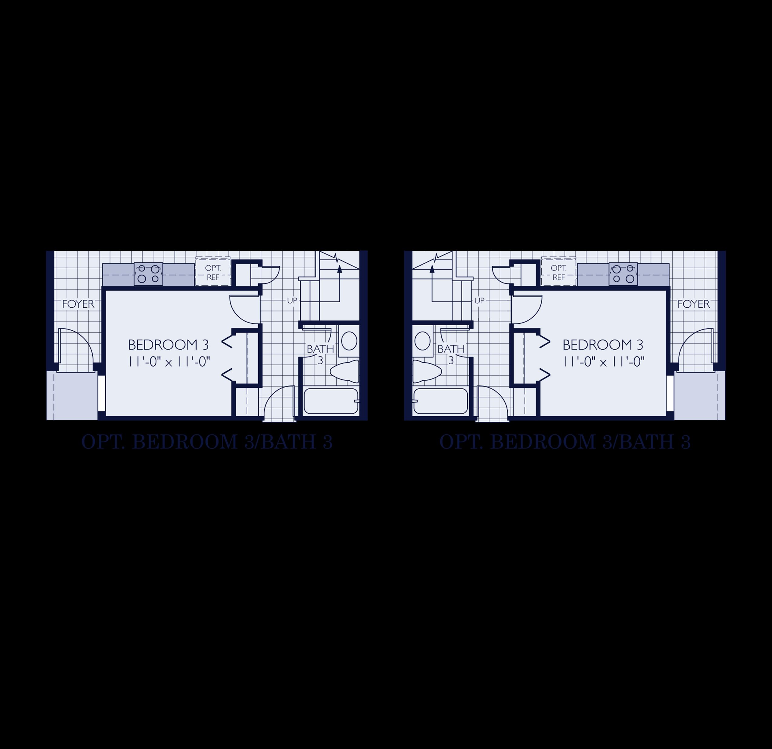 Jewel new construction paired villa optional bedroom 3 in Sun City Center at Fairway Pointe by William Ryan Homes Tampa
