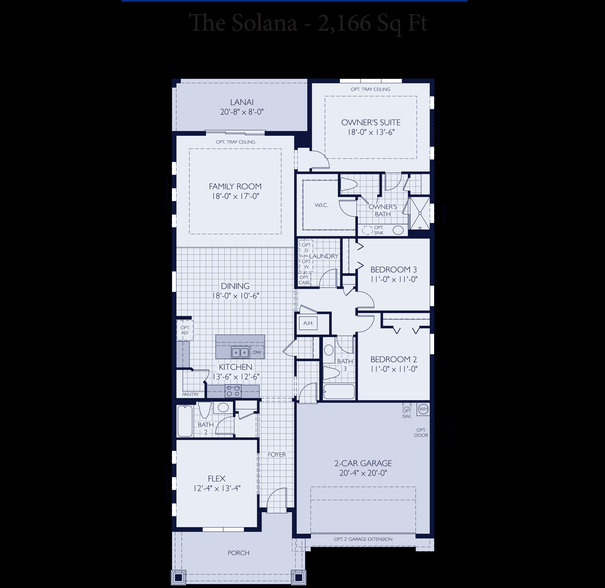 Solana new construction home plan floor plan layout by William Ryan Homes Tampa