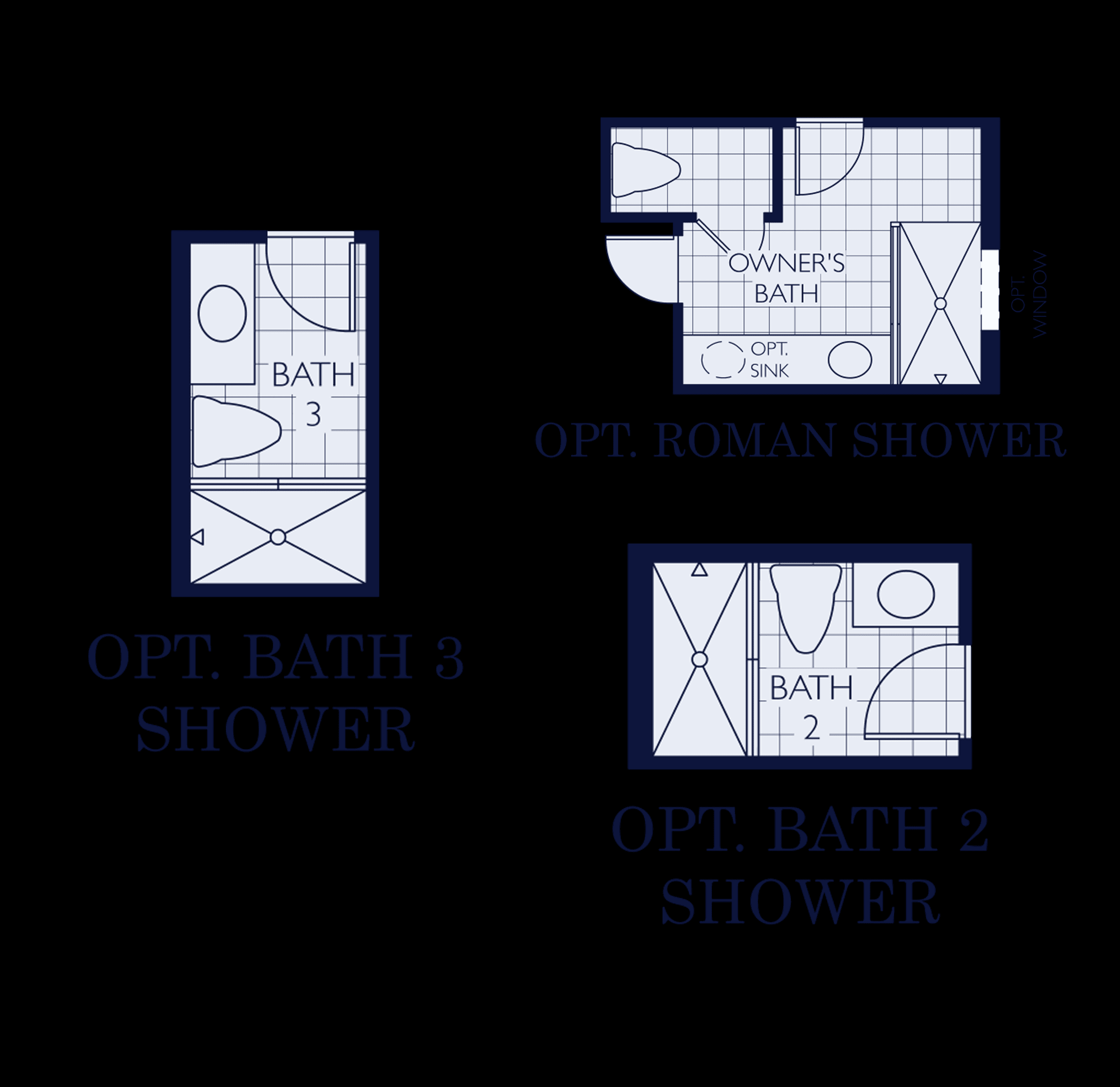 Solana new construction home plan bathroom upgrade options by William Ryan Homes Tampa