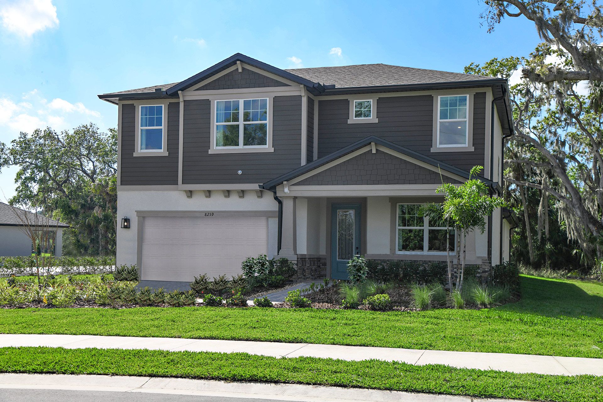 Sandalwood new construction home plan craftsman elevation at Tamarack at Two Rivers Wesley Chapel, FL by William Ryan Homes Tampa