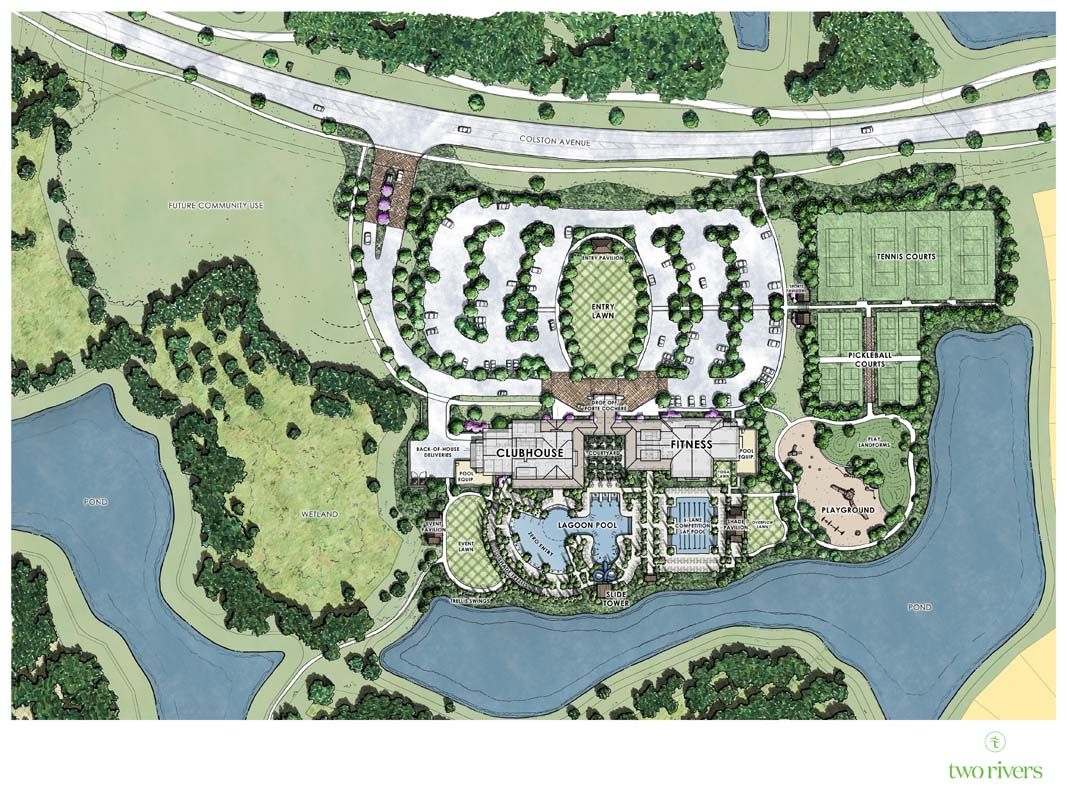 West Club Site rendering entrance at Two River in Wesley Chapel, Fl William Ryan Homes Tampa