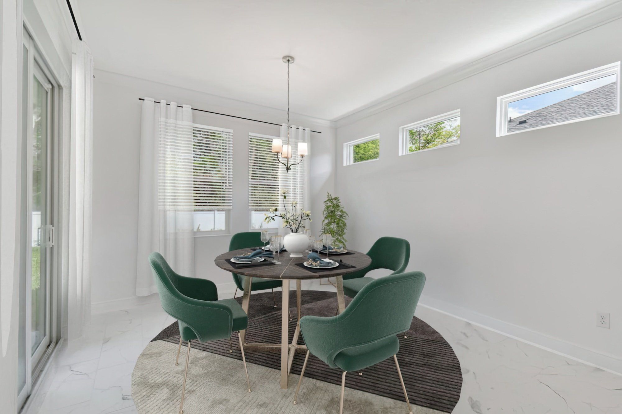 Jupiter new construction home plan open-concept cafe and dining area by William Ryan Homes Tampa