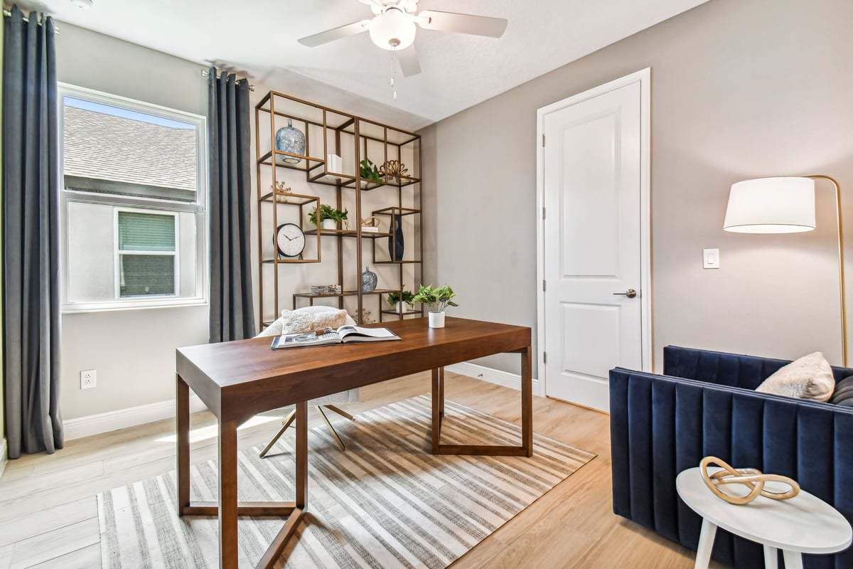 Charlotte new construction home plan flex space as study by William Ryan Homes Tampa