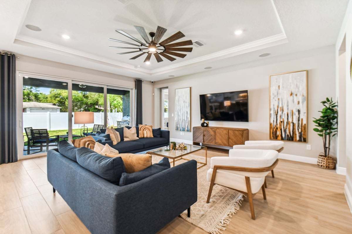 Charlotte new construction home plan open-concept living great room by William Ryan Homes Tampa