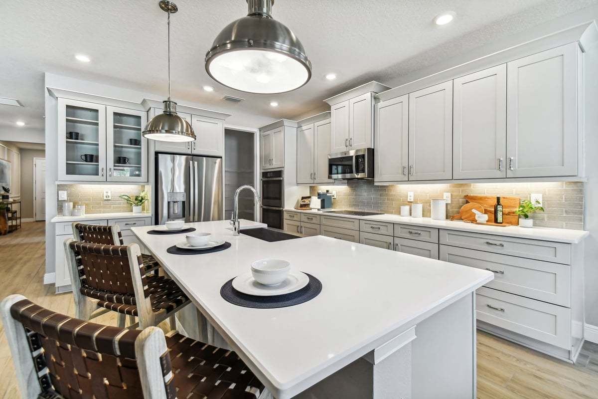 Charlotte new construction home plan spacious kitchen island by William Ryan Homes Tampa