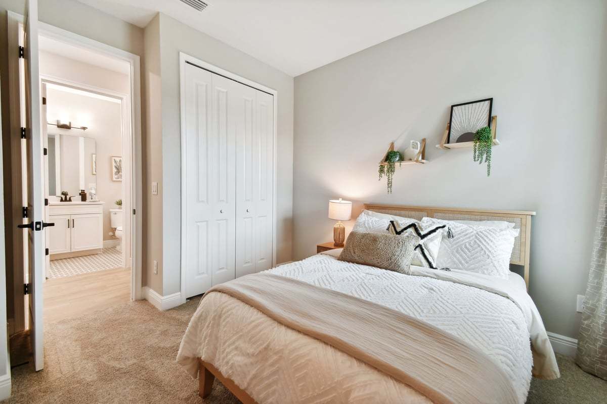 Sandpiper new construction luxury paired villa home plan bedroom 2 55+ in Sun City Center, FL at Fairway Pointe by William Ryan Homes Tampa