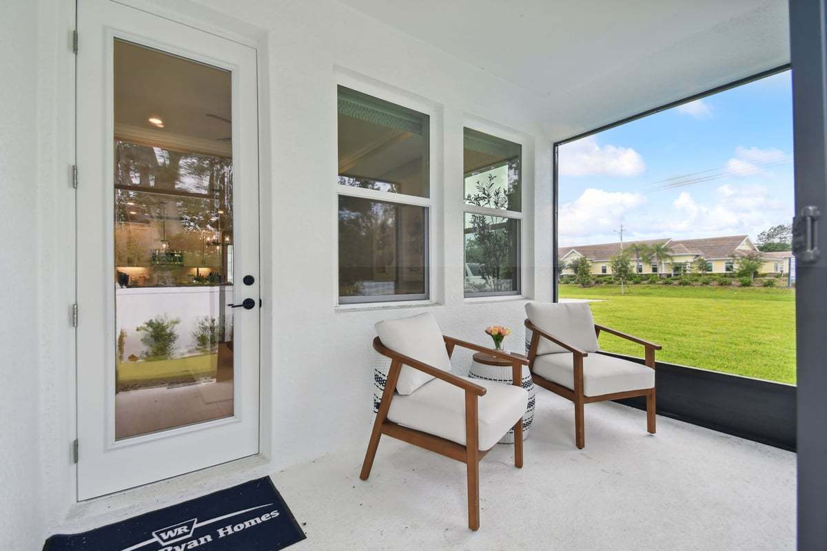 Sandpiper new construction luxury paired villa home plan screened lanai in 55+ in Sun City Center, FL at Fairway Pointe by William Ryan Homes Tampa