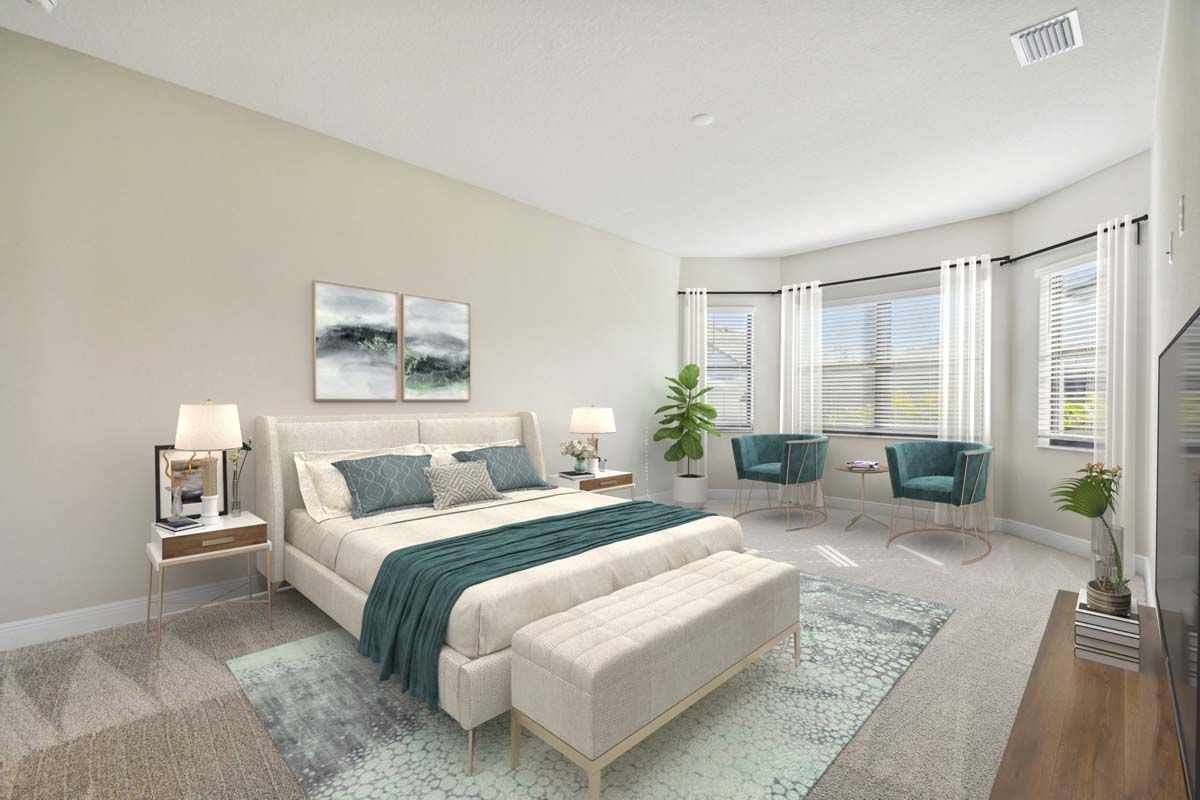 Strabane new construction home plan large master bedroom by William Ryan Homes Tampa