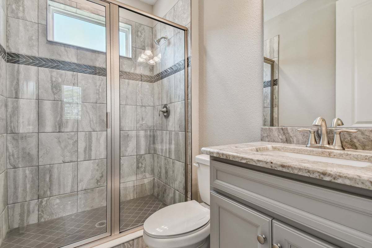 Sawgrass new construction home plan secondary bath by William Ryan Homes Tampa
