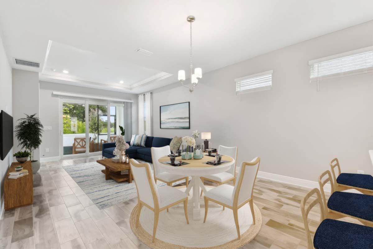 Jewel luxury new construction paired villa in Sun City Center, FL open-concept living by William Ryan Homes Tampa