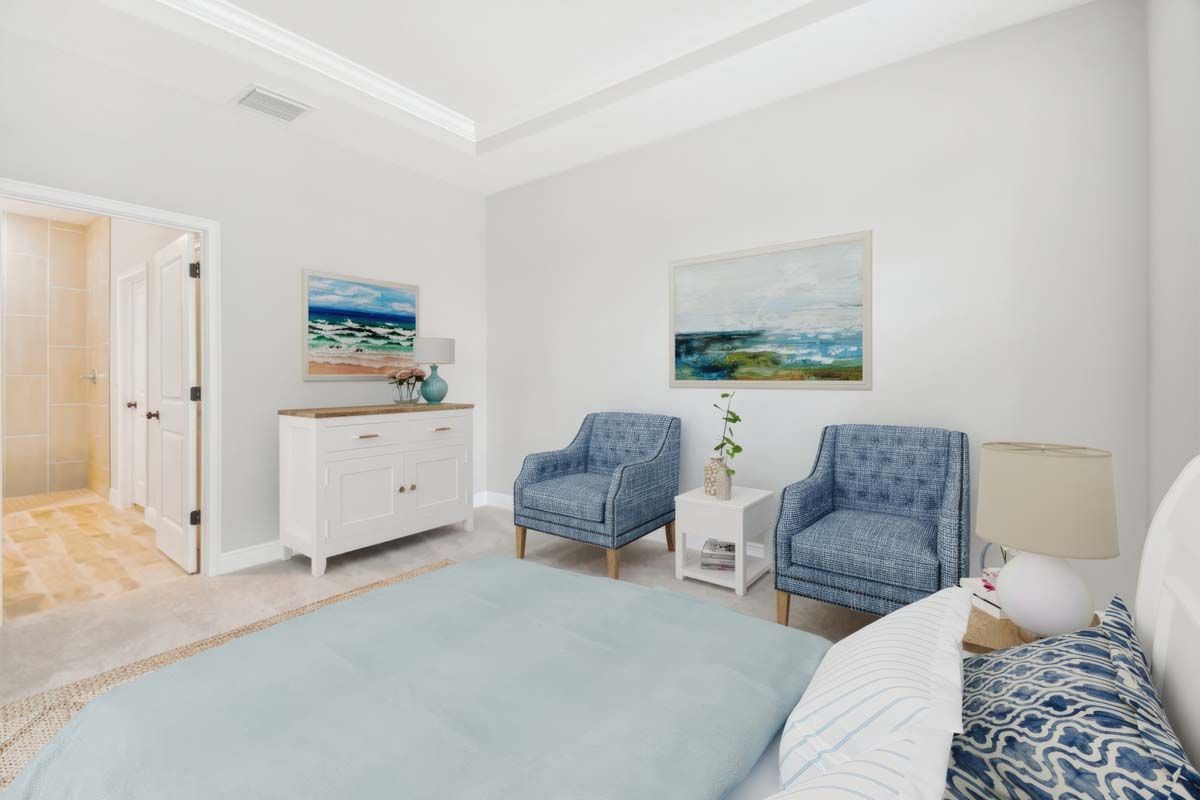 Jewel luxury new construction paired villa in Sun City Center, FL first floor owner's retreat by William Ryan Homes Tampa