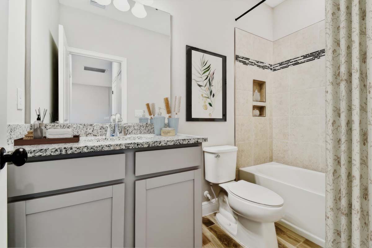 Jewel luxury new construction paired villa in Sun City Center, FL secondary bathroom by William Ryan Homes Tampa