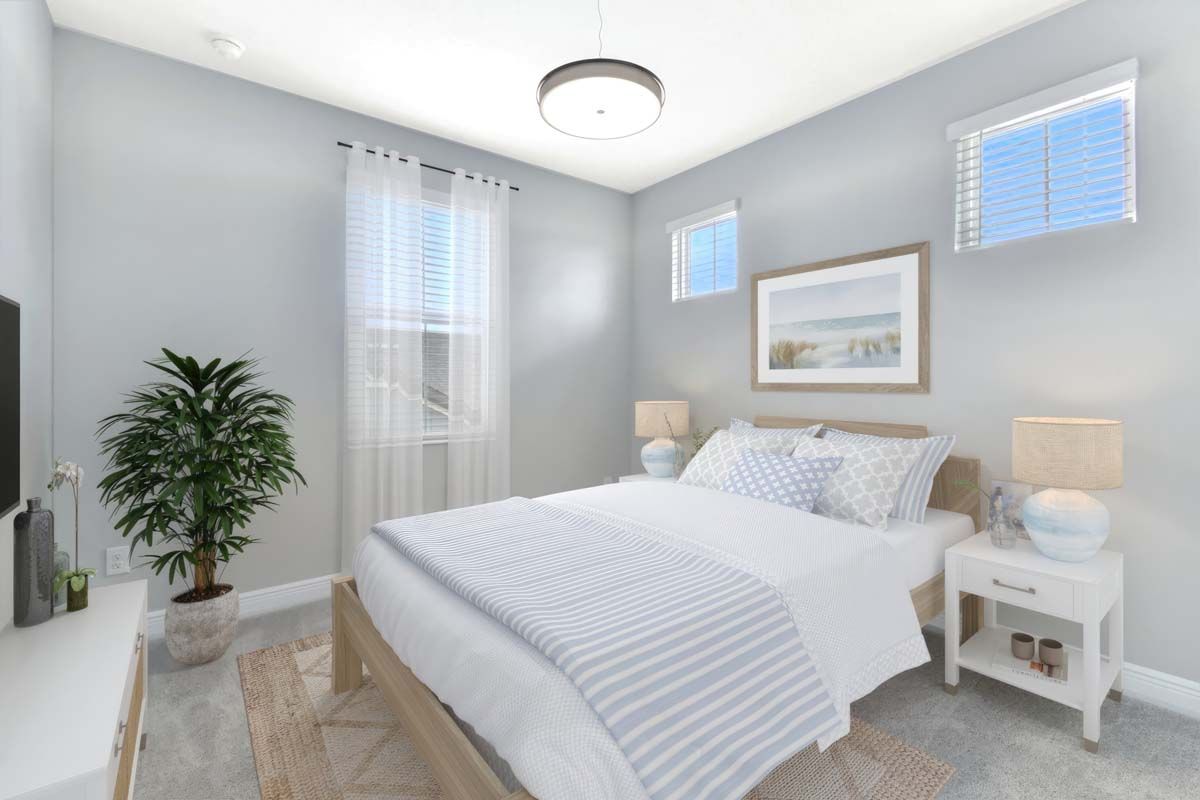 Jewel luxury new construction paired villa in Sun City Center, FL secondary bedroom by William Ryan Homes Tampa