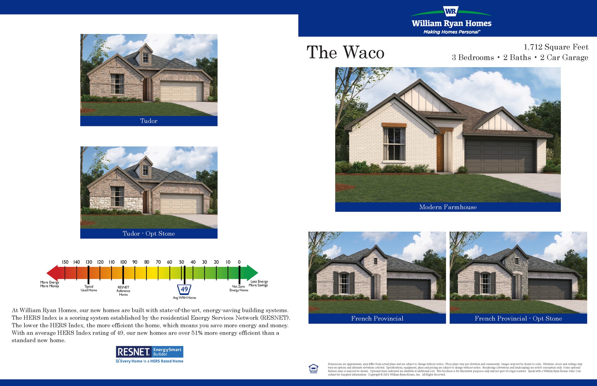 Waco Exterior Options:New home construction Dallas - William Ryan Homes - for sale