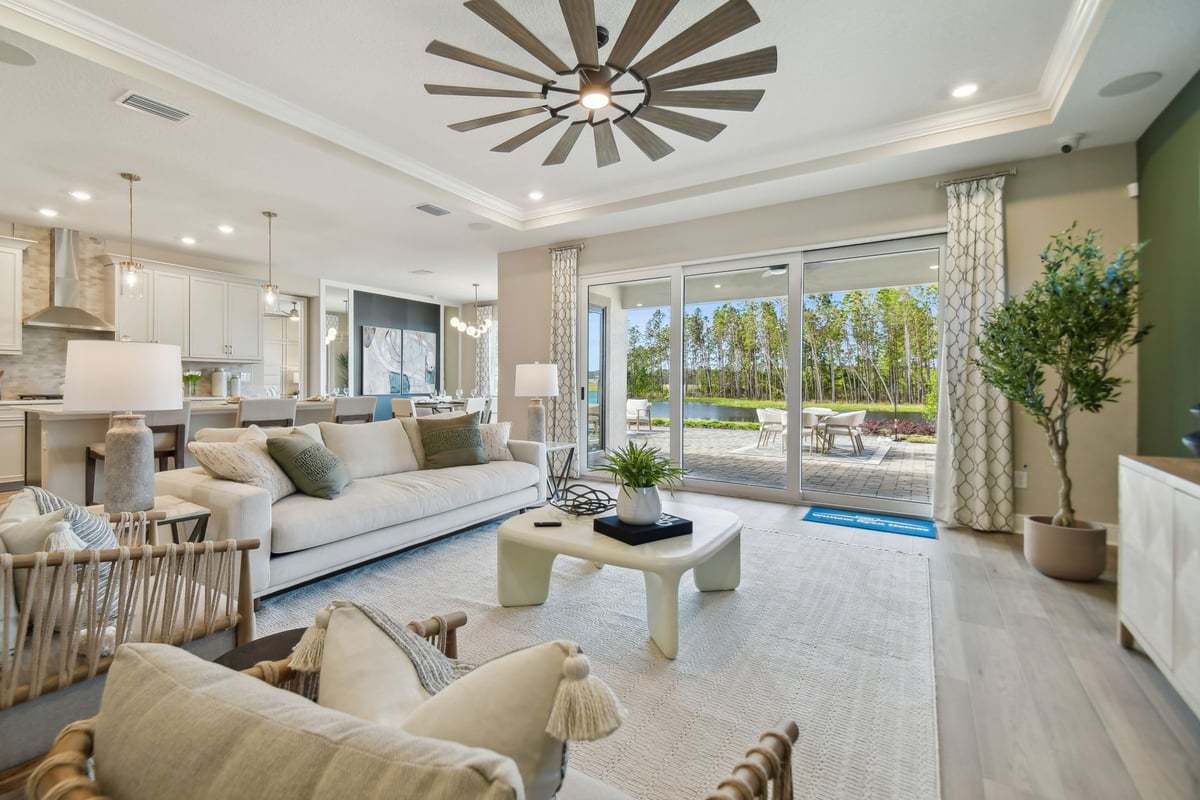 Sebastian new construction home plan open-concept living great room by William Ryan Homes Tampa