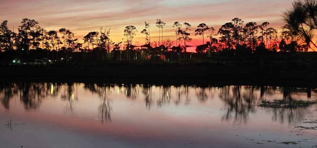 Sunset in a Gated Community-New Homes at The Sanctuary at Babcock Ranch Punta Gorda, FL