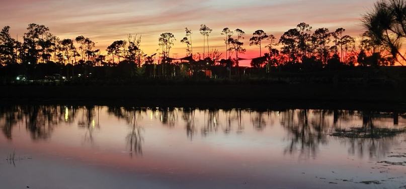 Sunset in a Gated Community-New Homes at The Sanctuary at Babcock Ranch Punta Gorda, FL