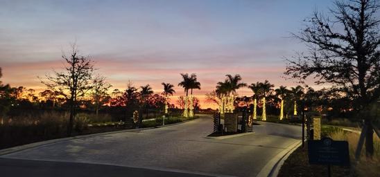 Sunset in a Gated Community-New Homes at The Sanctuary at Babcock Ranch Punta Gorda, FL