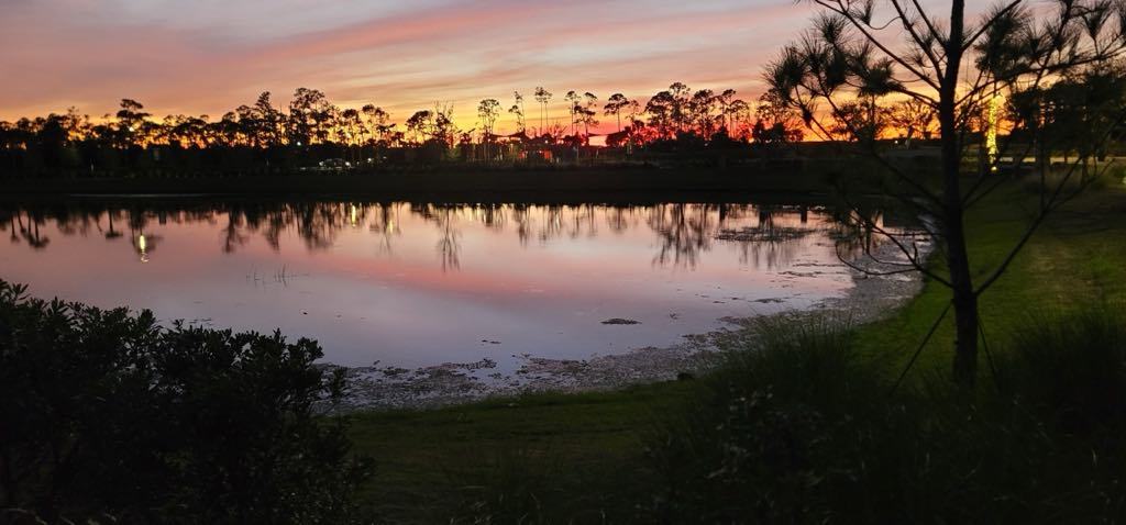 Sunset in a Gated Community-New Homes at The Sanctuary at Babcock Ranch Punta Gorda, FL 