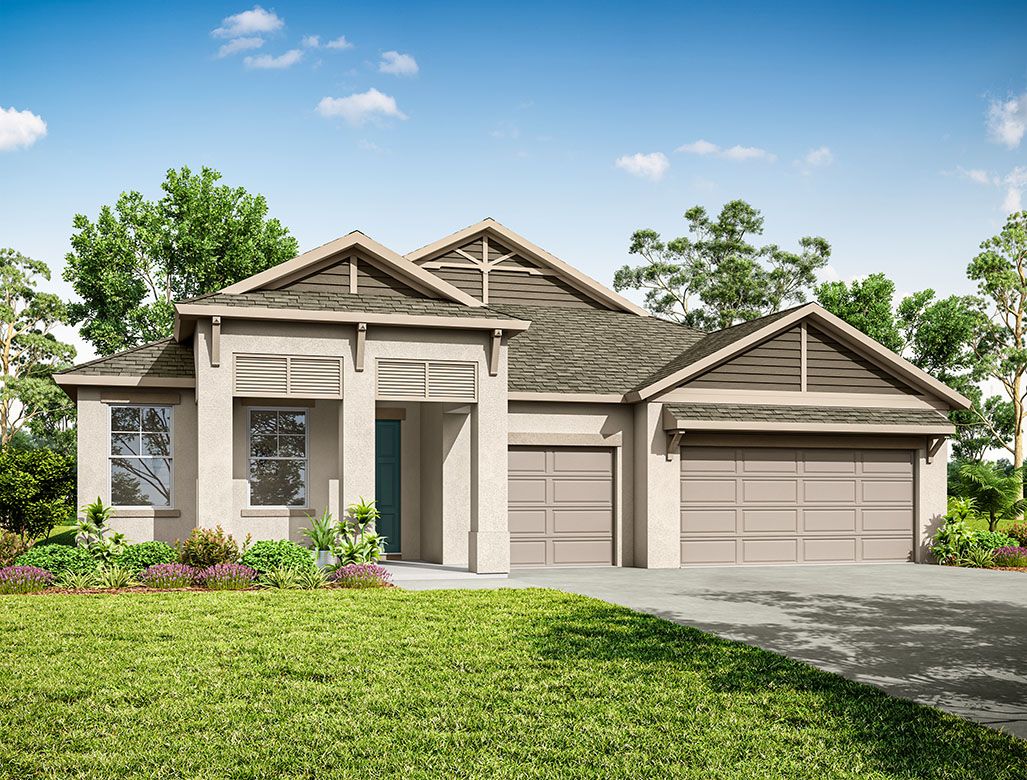 Charlotte new construction home plan coastal elevation by William Ryan Homes Tampa