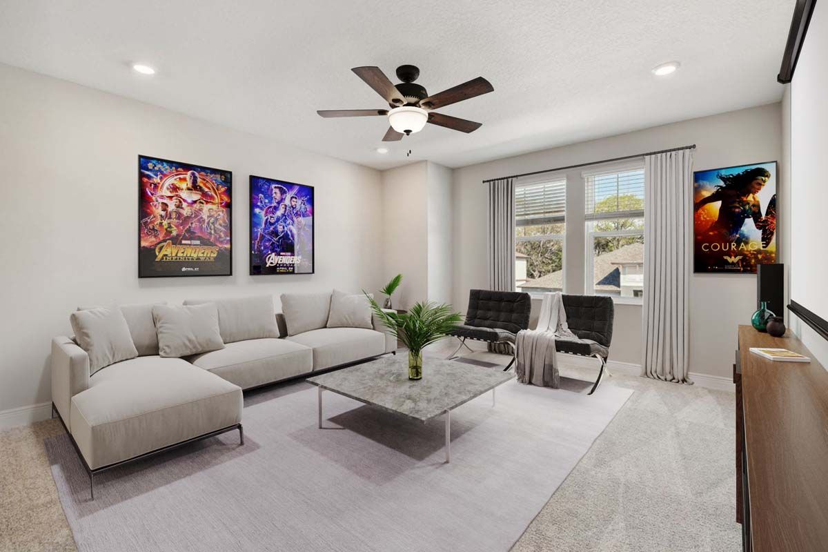 Sawgrass new construction home plan 2-story home loft area by William Ryan Homes