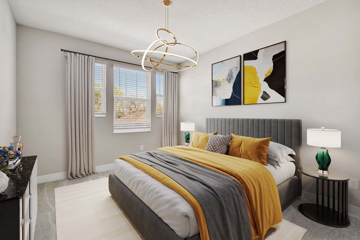 Sawgrass new construction home plan bedroom 4 by William Ryan Homes