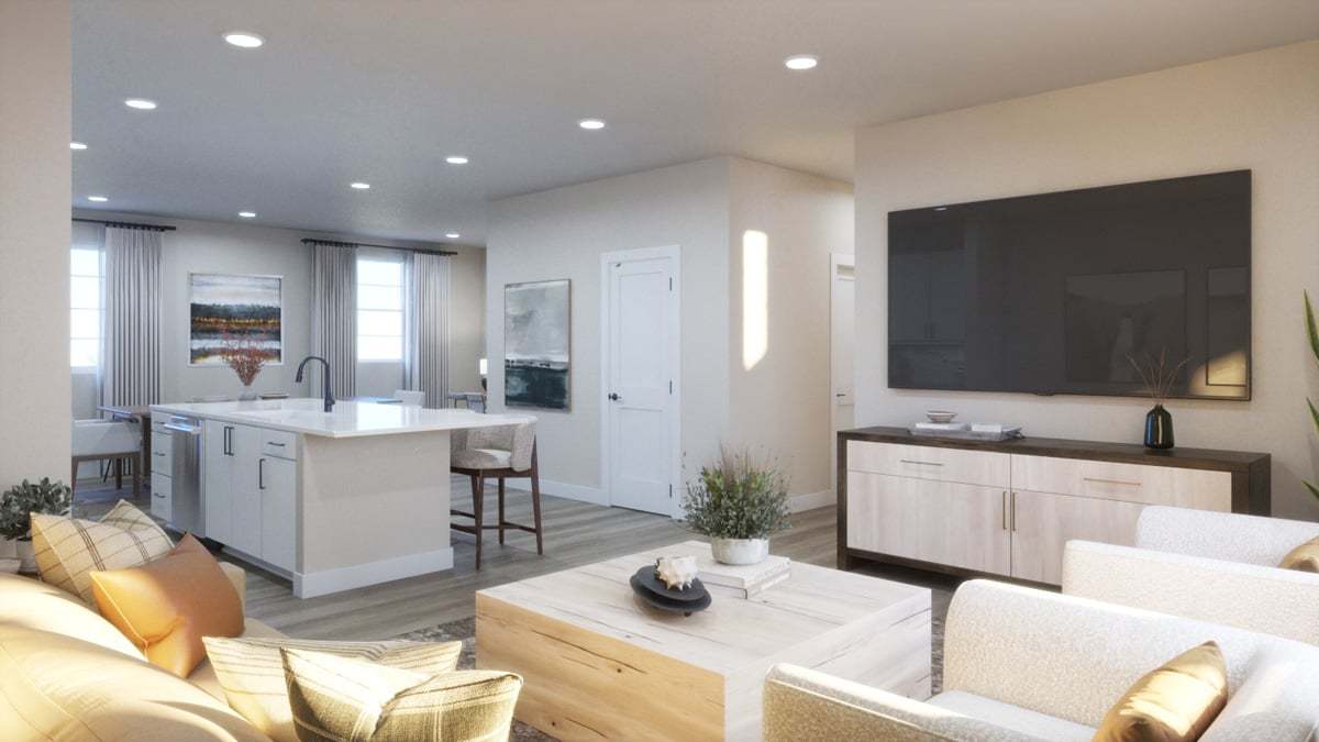 Plan D Living Room- Kitchen