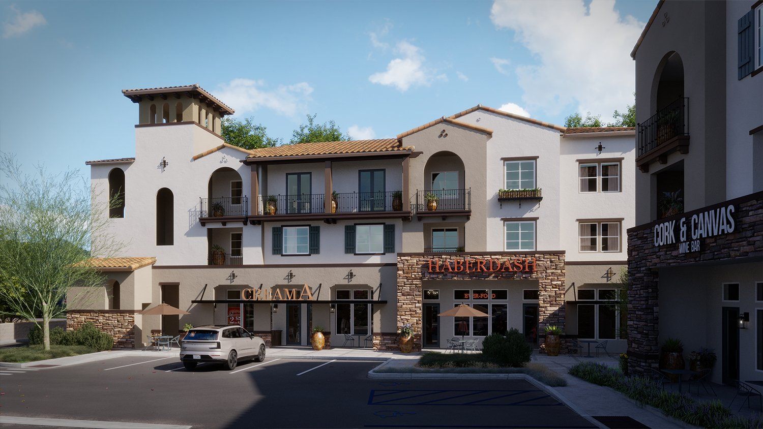 View 2 of the Mixed-Use Retail/Apartments area of Camarillo Village