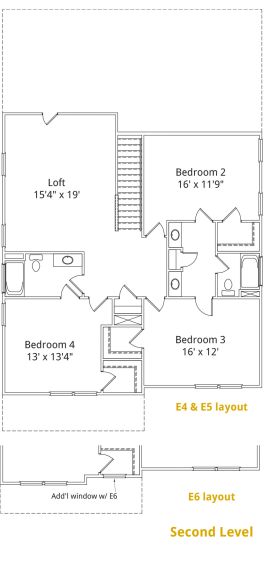 Second Level Floor Plan