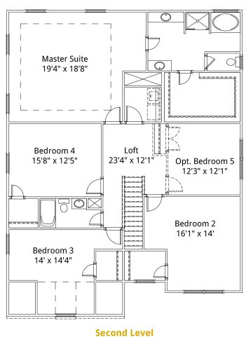 Second Level Floor Plan