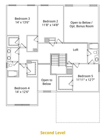 Second Level Floor Plan