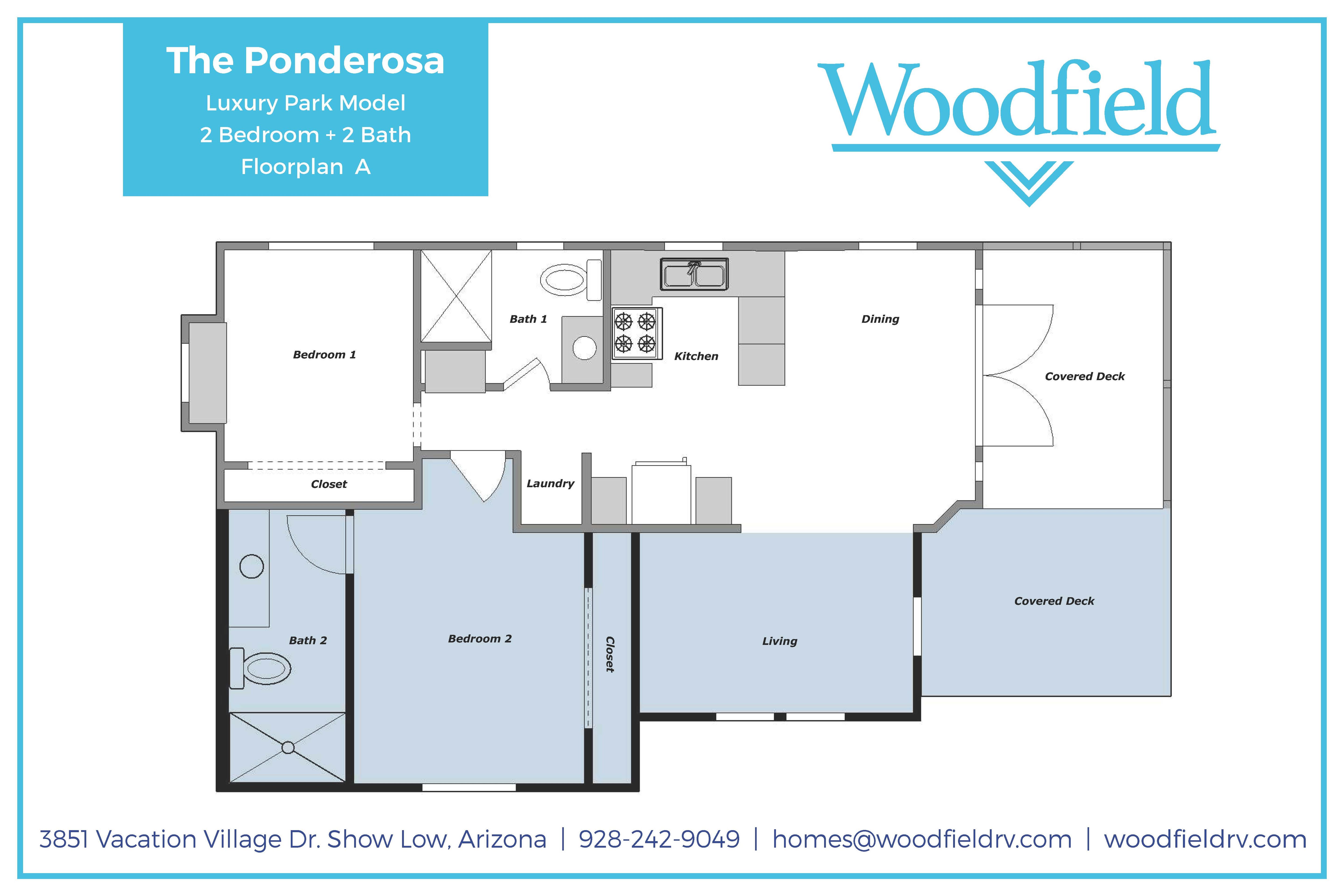 2 bedroom, 2 bathroom