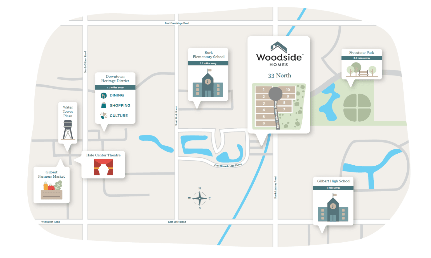 casa en 33 North por Woodside Homes