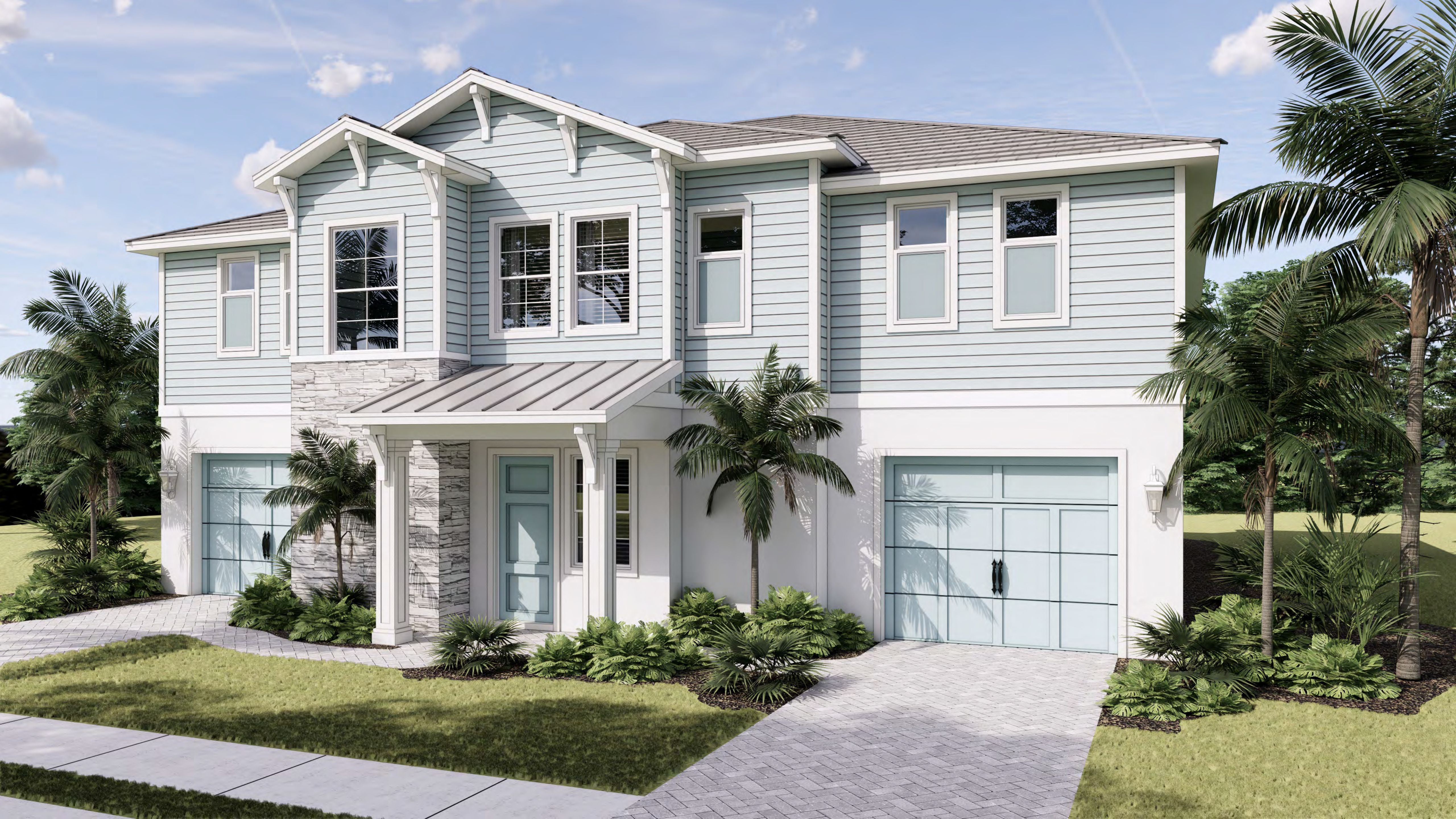 Palmera Coastal Front View Elevation - Angle 2