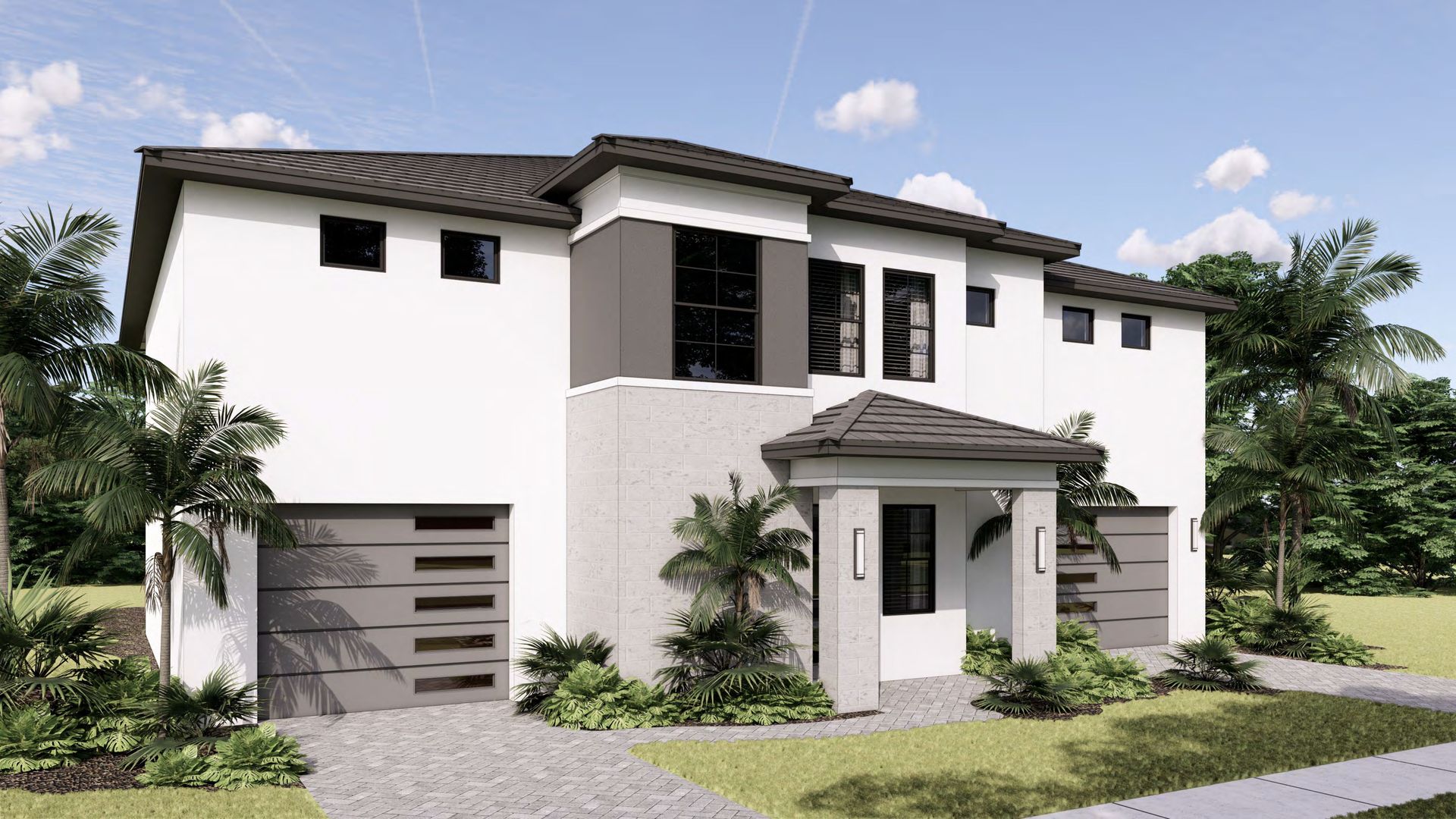 Ocean Modern Front View Angle 2 Elevation