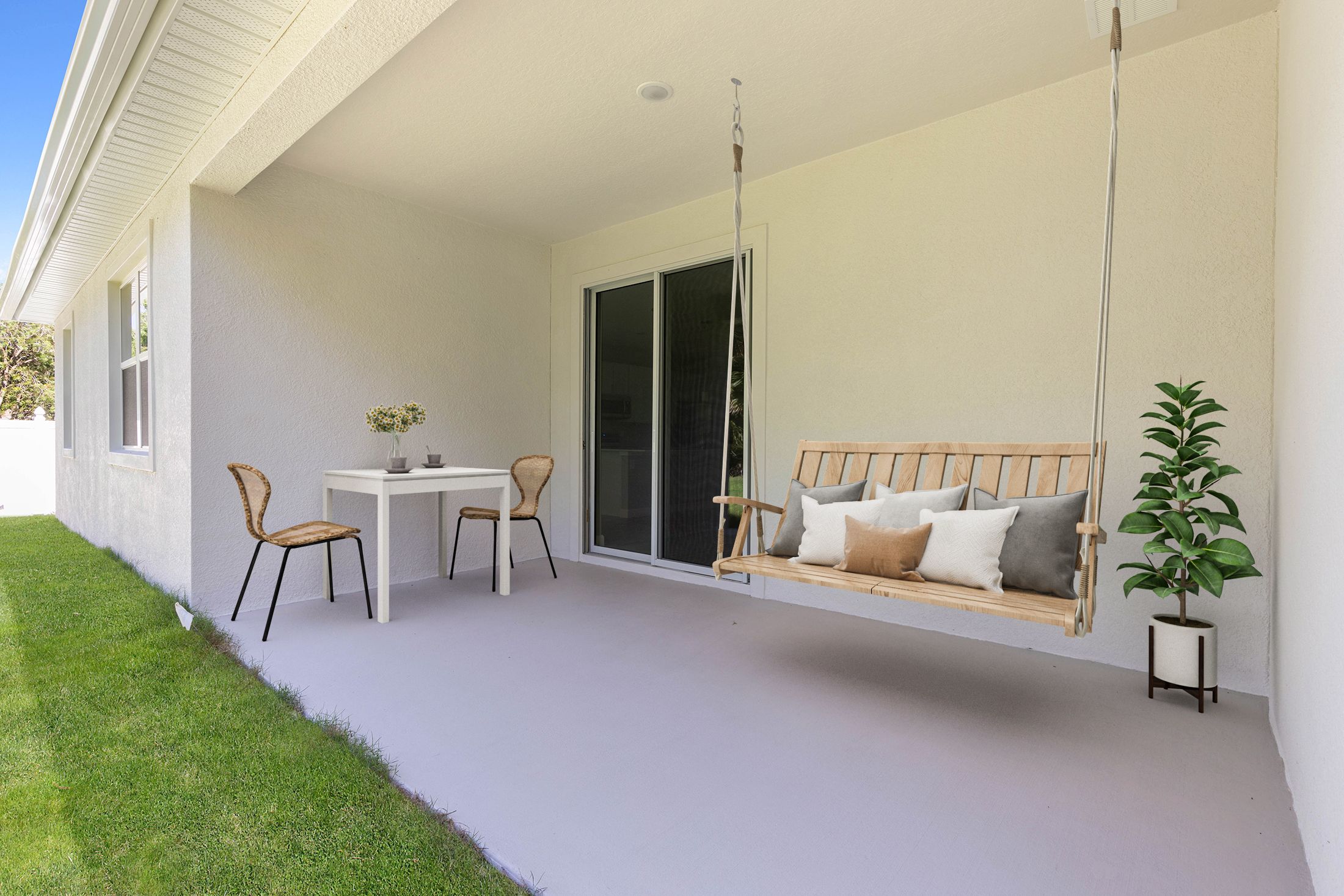 Relax and unwind on the covered lanai—your private outdoor escape, perfect for year-round enjoyment!"