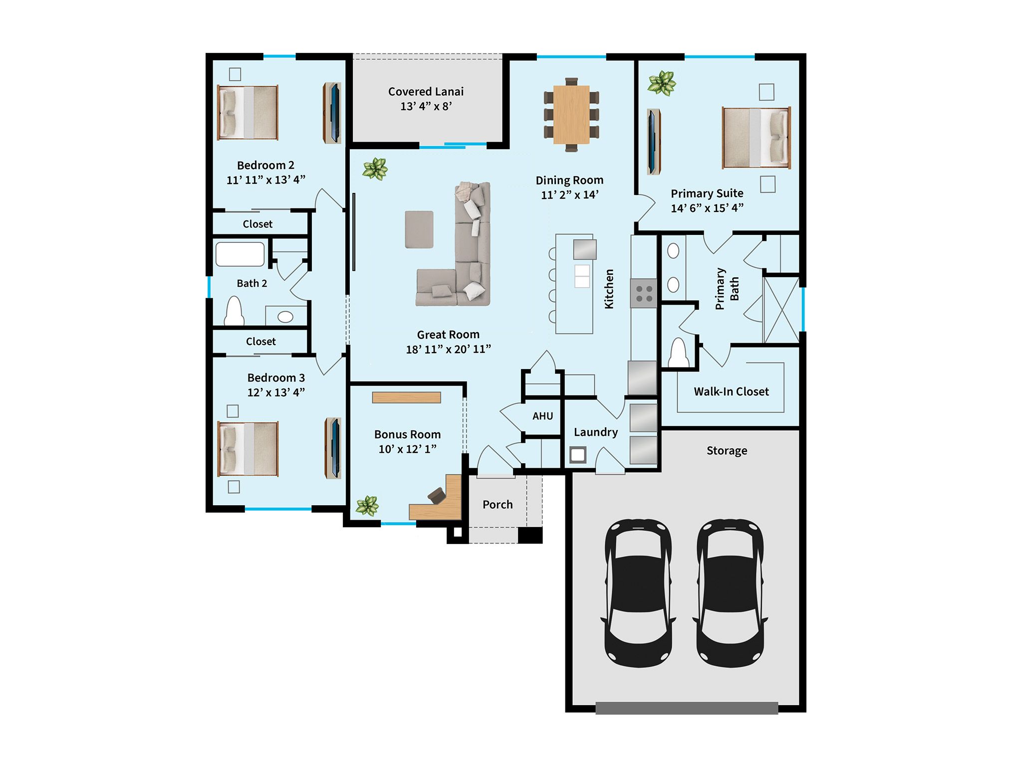 Explore the Spacious 1,983 Sq. Ft. Floor Plan: Perfectly Designed for Comfort and Functionality