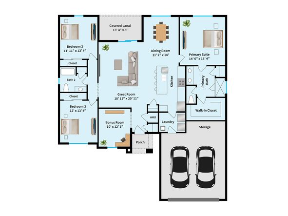 Explore the Spacious 1,983 Sq. Ft. Floor Plan: Perfectly Designed for Comfort and Functionality