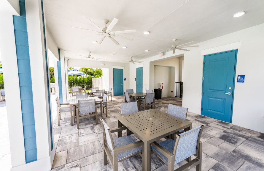 Shaded Cabana Seating